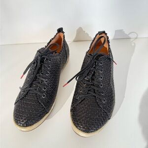 Think! Black Leather Sneakers Lace-up closure New Made in Bosnia